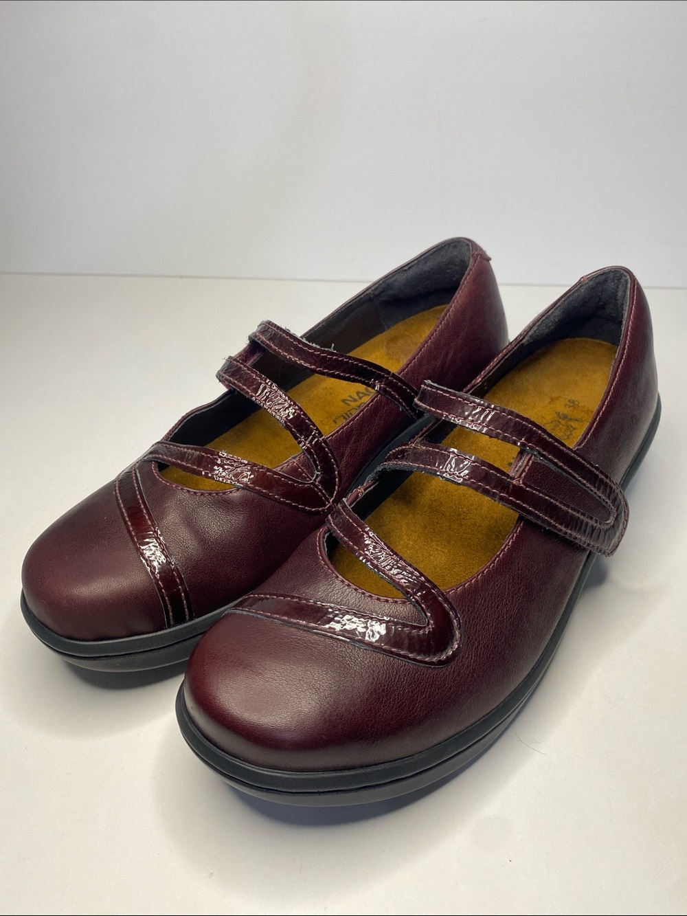 Naot Kirei Mary Jane Leather Comfort Shoes Burgundy EU 38 US 7 - Picture 2 of 14